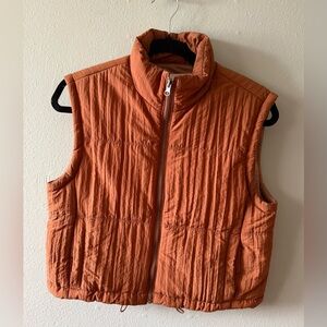 Thread & Supply Rust Cropped Quilted Vest